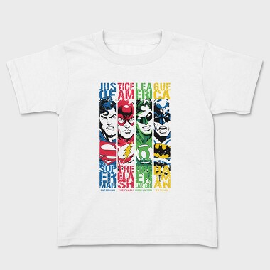 Superman the Flash Green Lanter Batman, Kids' T-Shirt
