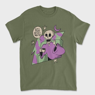 Supportive Skeleton Doing Great, Unisex Men's T-Shirt