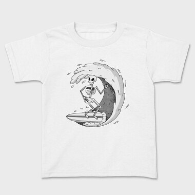 Surf Skeleton, Kids' T-Shirt