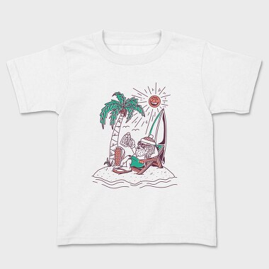 Surfer Santa Beer, Kids' T-Shirt