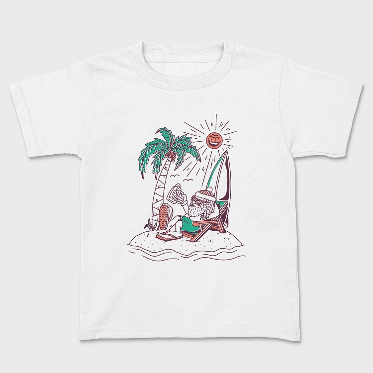 Surfer Santa Beer, Kids' T-Shirt
