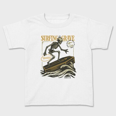 Surfing Grave Skeleton, Детска Тениска