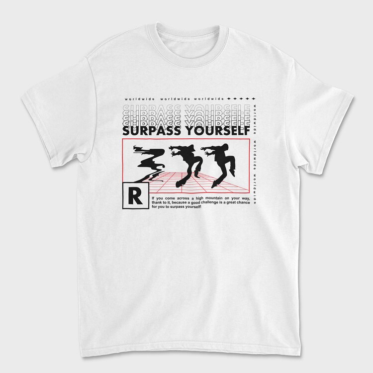 Surpass Yourself 1, Unisex Men's T-Shirt
