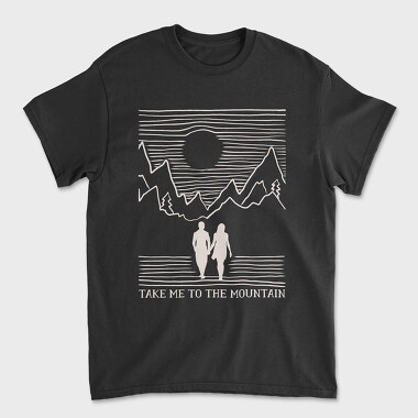 Take Me to the Mountain Monochrome, Unisex Men's T-Shirt