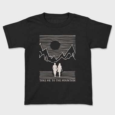 Take Me to the Mountain Monochrome, Kids' T-Shirt