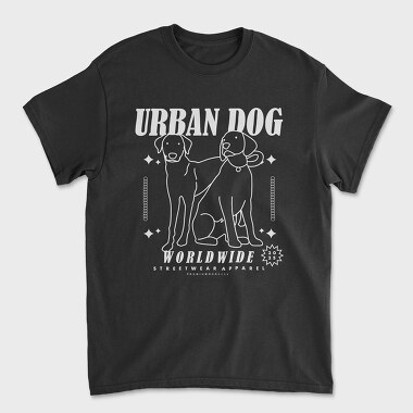 Unisex Men's T-Shirt, Urban Dog 1