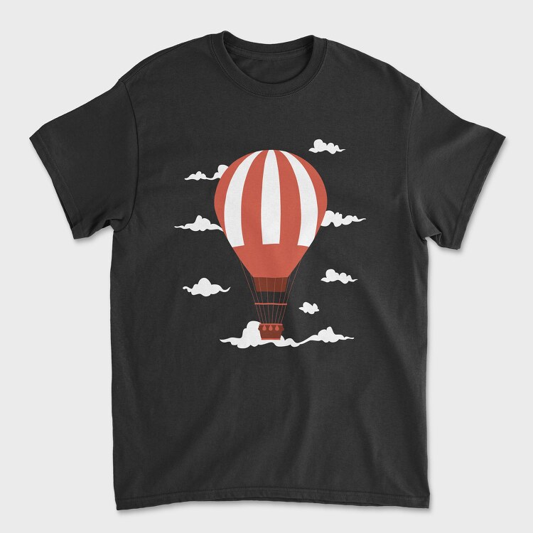 Hot Air Balloon, Унисекс Мъжка Тениска