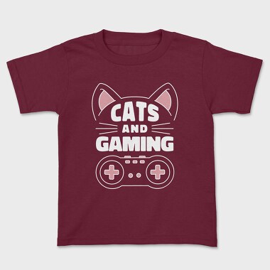 Cats and Gaming, Kids' T-Shirt