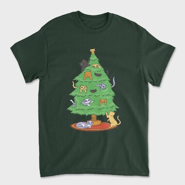 Cats on Tree, Unisex Men's T-Shirt