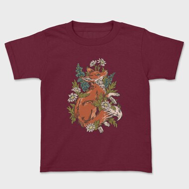 Chamomiles Fox, Kids' T-Shirt