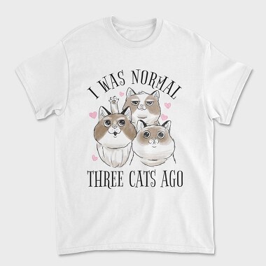 Three Cats Quote, Unisex Men's T-Shirt