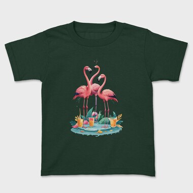 Three Flamingos, Kids' T-Shirt