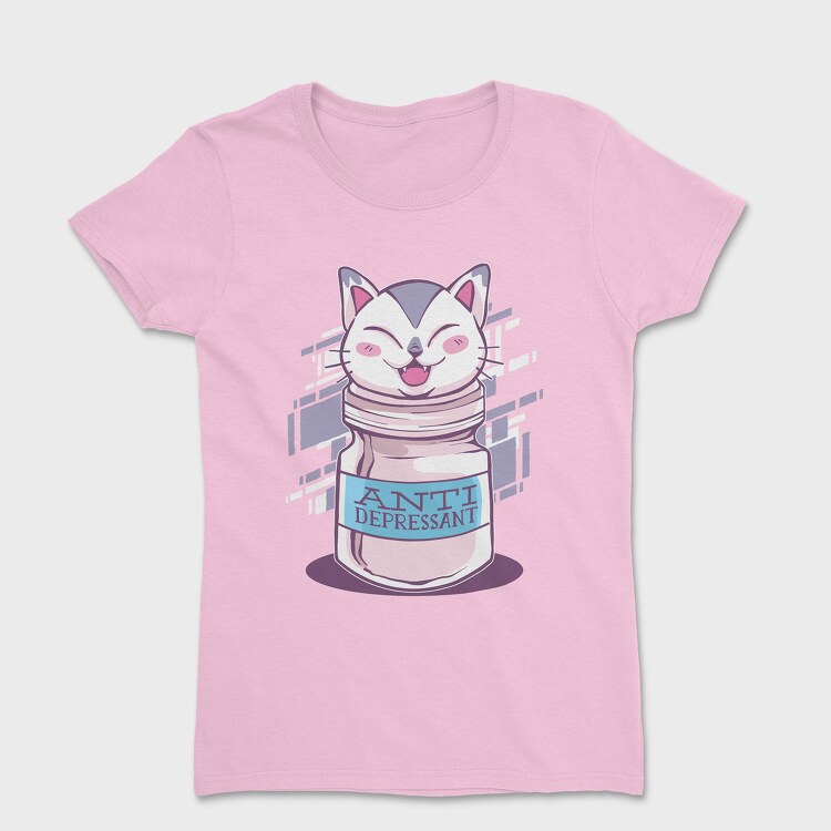 Antidepressant Cat, Women's T-Shirt