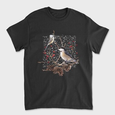 Chickadee Bird, Unisex Men's T-Shirt