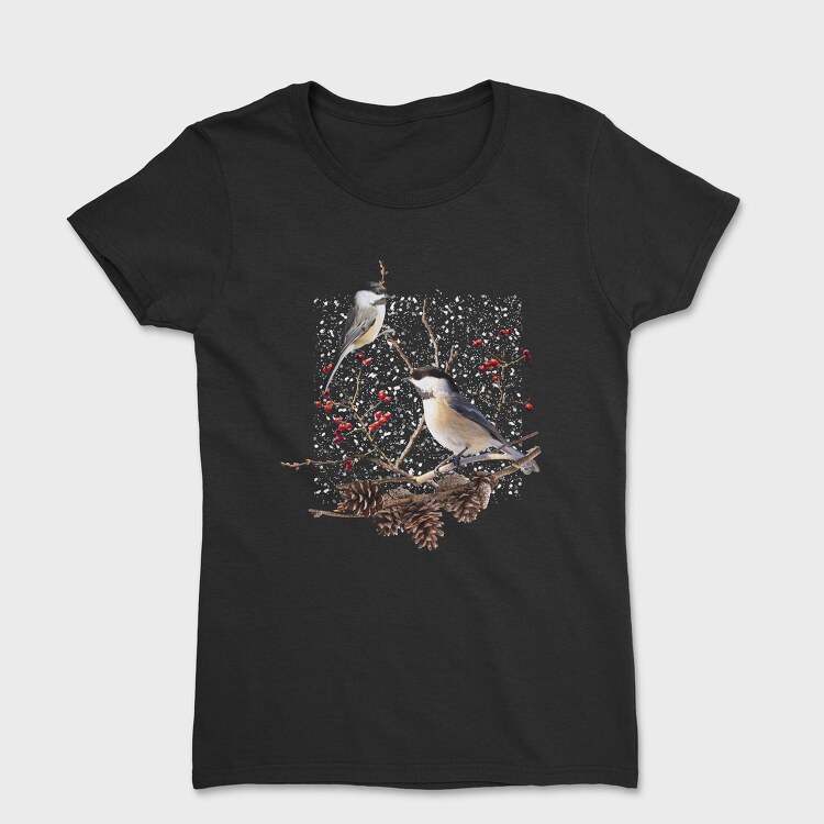 Chickadee Bird, Women's T-Shirt