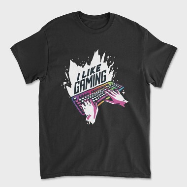 I Like Gaming Keyboard, Unisex Men's T-Shirt