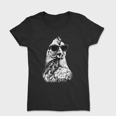 Chicken Monochrome Sunglases, Women's T-Shirt
