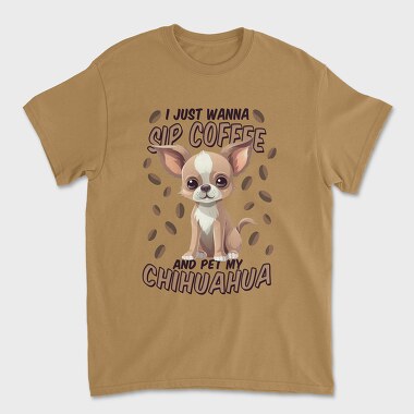 Chihuahua Coffee, Unisex Men's T-Shirt