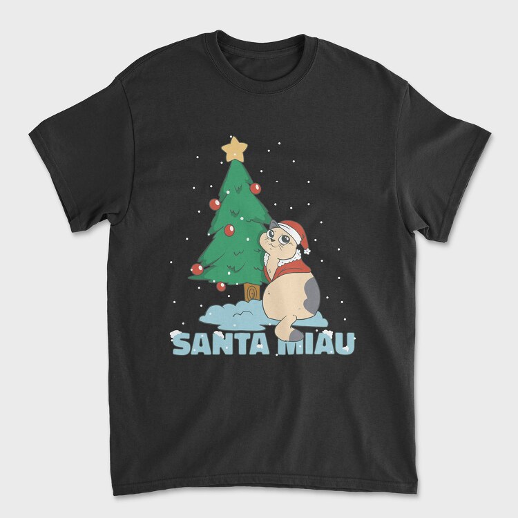 Chistmas Cat, Унисекс Мъжка Тениска