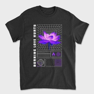 Trap Burning Flower, Unisex Men's T-Shirt