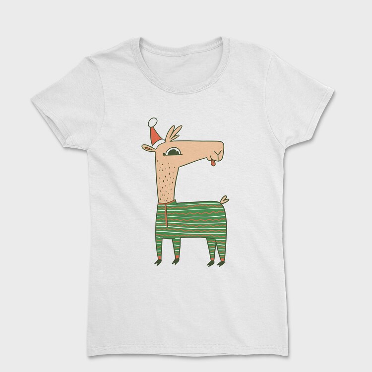 Christmas Llama, Дамска Тениска