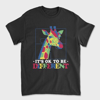 Unisex Men's T-Shirt, Autism Giraffe