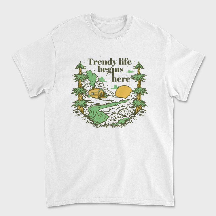 Trendy Life Forest, Унисекс Мъжка Тениска