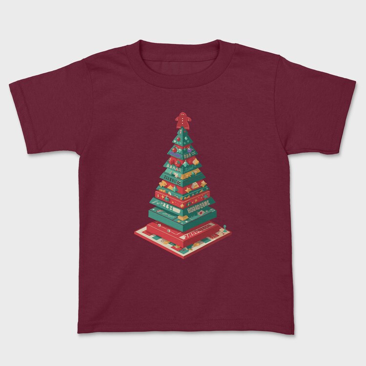 Christmas Tree Boardgames Meeple, Детска Тениска