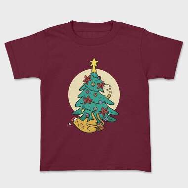 Christmas Tree Cats, Kids' T-Shirt