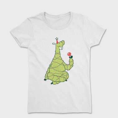 Christmas Tree Llama, Women's T-Shirt