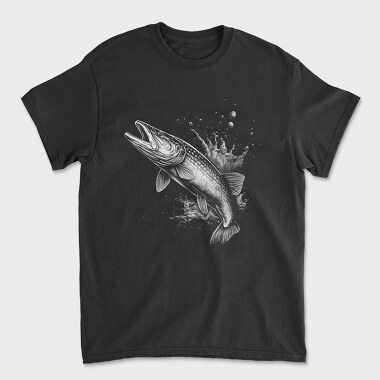 Fish Monochrome, Unisex Men's T-Shirt