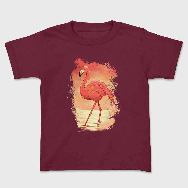 Flamingo Painting, Kids' T-Shirt