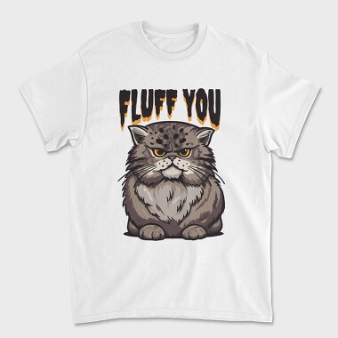 Унисекс Мъжка Тениска, Fluff You Cat