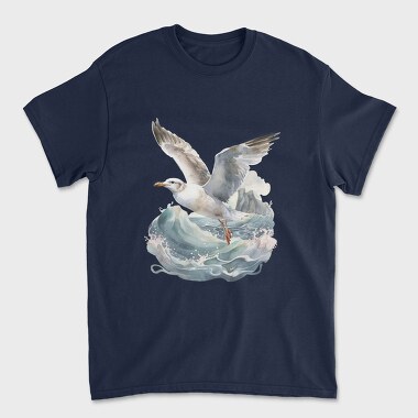 Flying Seagull 1, Unisex Men's T-Shirt