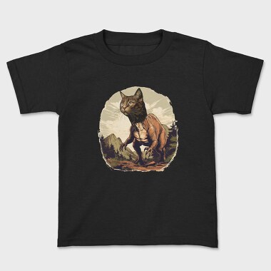 Tyrannosaurus Cat, Kids' T-Shirt
