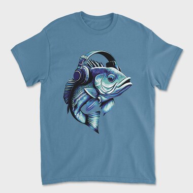 Bass Fish Headphones, Unisex Men's T-Shirt
