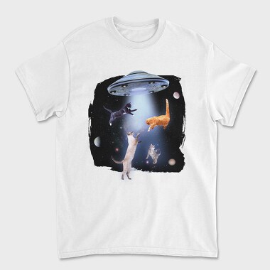 Ufo Cats, Unisex Men's T-Shirt