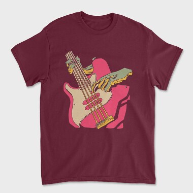 Bass Guitar, Unisex Men's T-Shirt