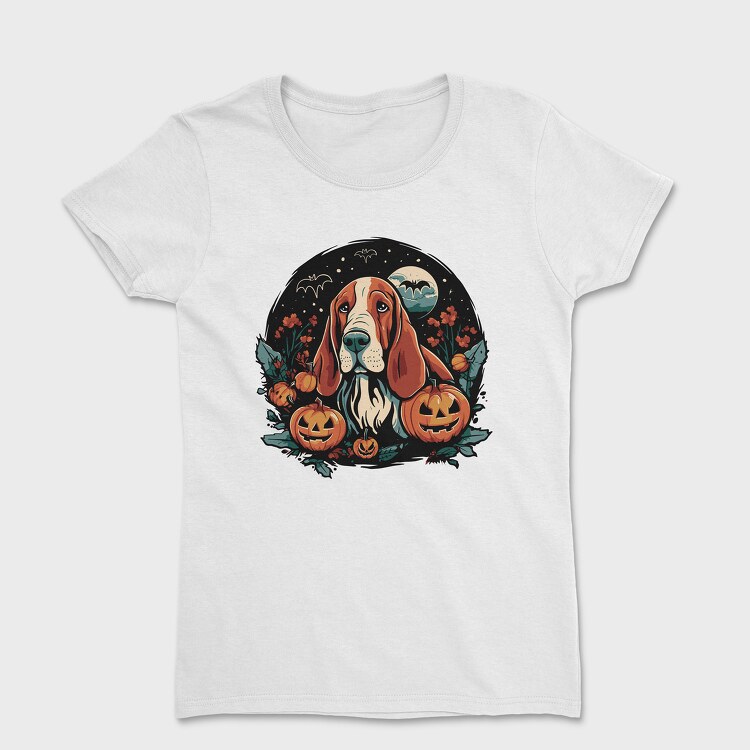 Basset Hound Halloween, Дамска Тениска