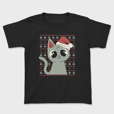 Ugly Sweater Christmas Cat, Kids' T-Shirt