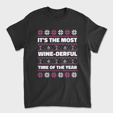 Ugly Sweater Wine, Unisex Men's T-Shirt