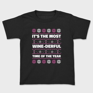 Ugly Sweater Wine, Kids' T-Shirt