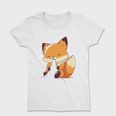 Fox Eating, Women's T-Shirt