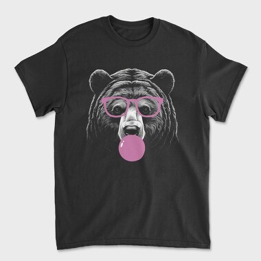 Bear Monochrome Bubblegum, Unisex Men's T-Shirt
