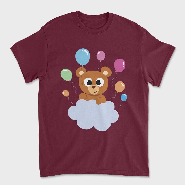 Bear on the Cloud, Unisex Men's T-Shirt