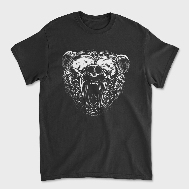 Bear White, Unisex Men's T-Shirt