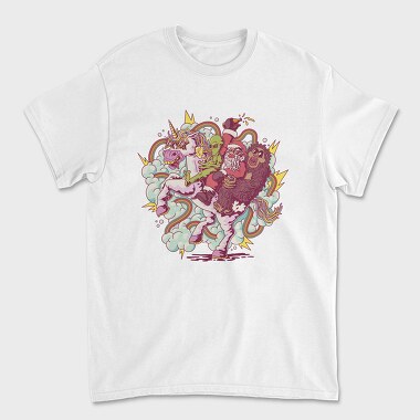 Unicorn Santa Aliens Sasquatch, Unisex Men's T-Shirt