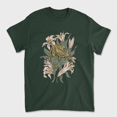 Унисекс Мъжка Тениска, Frog Lilies