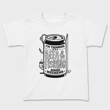 Kids' T-Shirt, Beer and Fishing