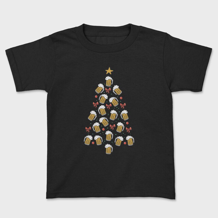 Beer Christmas Tree, Kids' T-Shirt